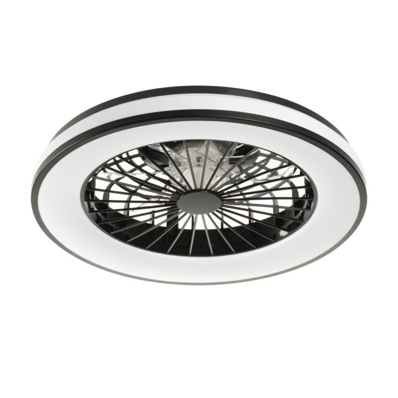 Wentylator sufitowy z lampą Kanlux Plave czarno-biały LED 48W 3000K - 6500K 2100lm pilot IP20 wym: 15 x 48,5 x 48,5 cm - 1 szt.