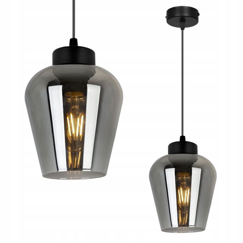 Lampa sufitowa wisząca Light Home LH Rijeka M2 1x E27 60W szary 1szt