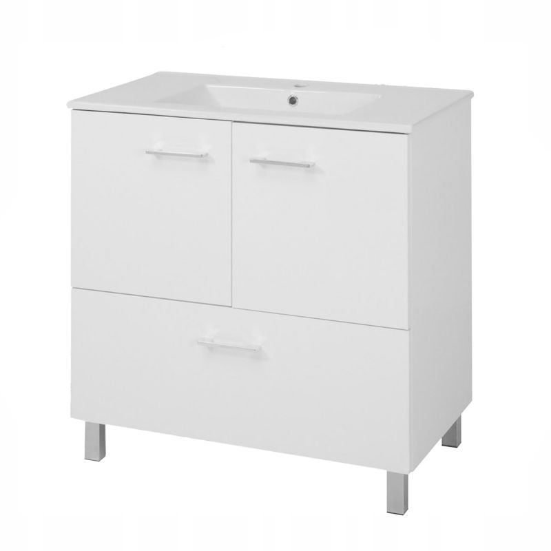 Szafka Łazienkowa Stamar z Umywalką 800 x 470 mm Stojąca Cała Połysk 1 szt