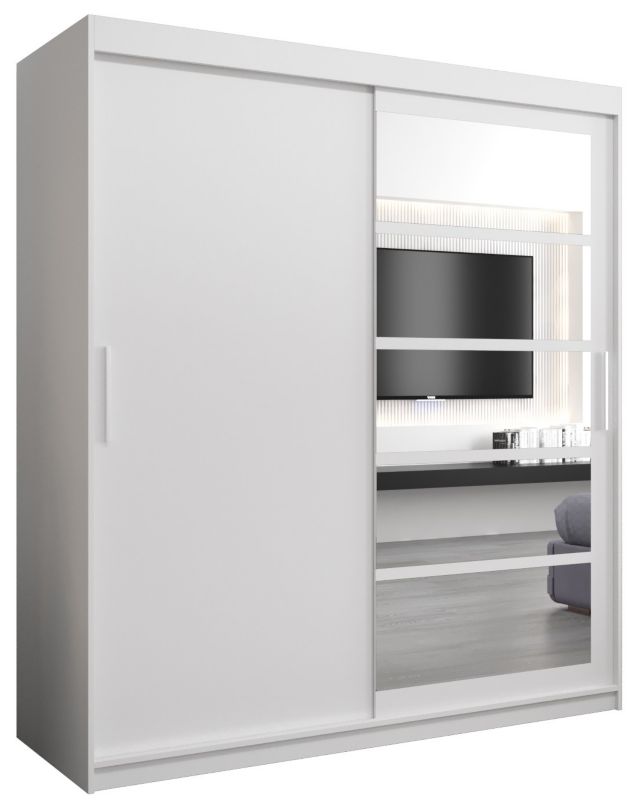 Szafa przesuwna Abiks ROMA 1 180 biały mat + biały mat 1 szt.