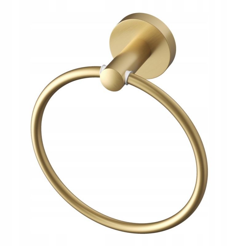Uchwyt Na Ręcznik Okrągły Granitan Kivo Złoto Szczotkowane Wieszak Łazienkowy 1 szt.