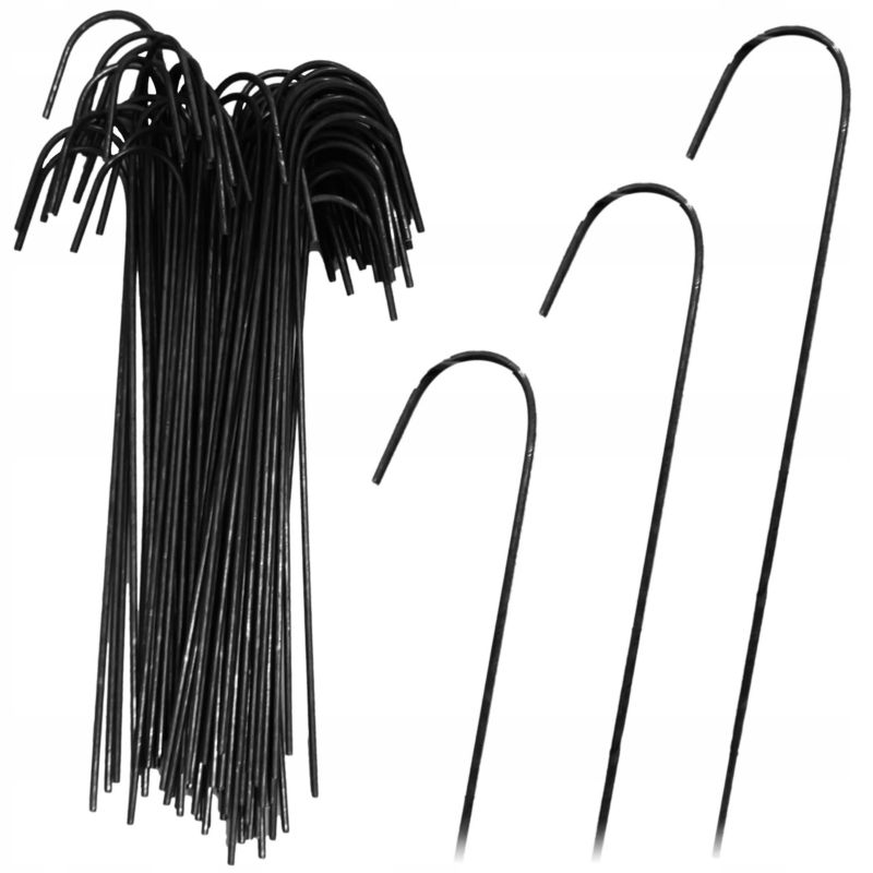 Szpilki Ogrodowy Młyn metalowe szpilki kotwy agrowłóknina 15 cm 100 szt