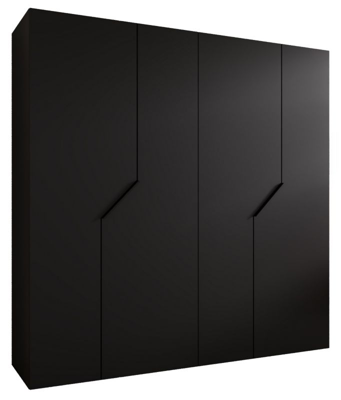 Szafa uchylna otwierana Abiks ANDREW 1 200 wys 202 cm Czarny + Czarny 1 szt