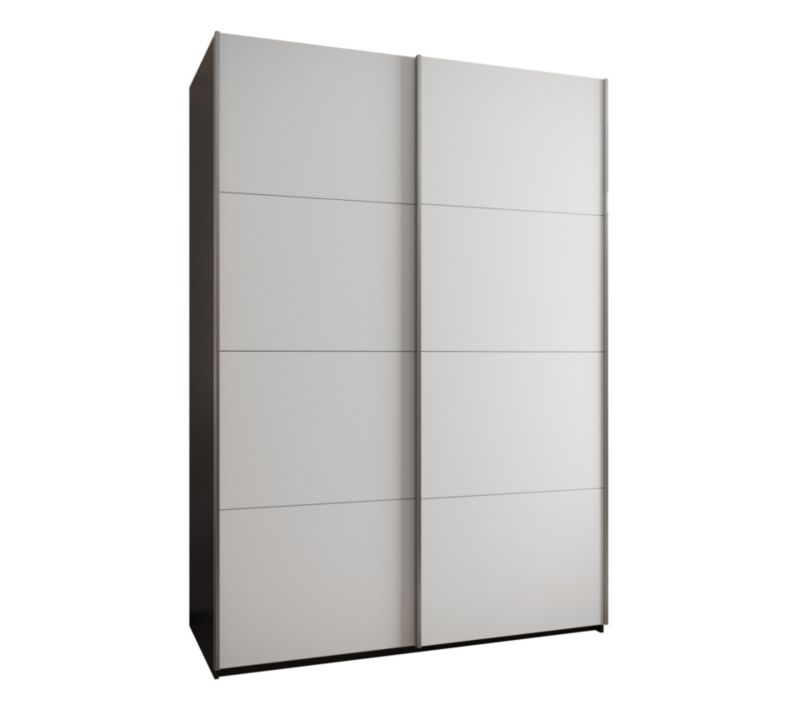 Szafa przesuwna Abiks LUX wysoka szer.180cm czarny/biały/srebrny 1szt.