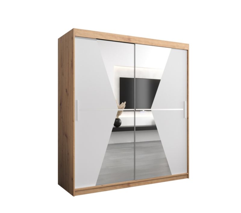 Szafa przesuwna Garderoba Abiks MAROKO 180 artisan/biały 1 szt.