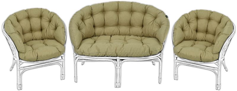 Poduszka na meble rattanowe wiklinowe AMPO komplet beżowy melanż 1 szt.