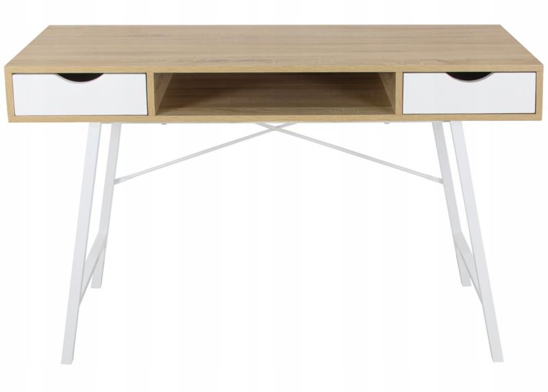 Biurko z szufladami i półką JUMI duże eleganckie nowoczesne 120 cm do gabinetu biura 1 szt.