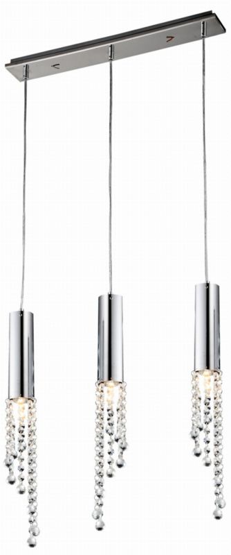 Lampa sufitowa wisząca Candellux Duero 5272 chromowana-przezroczysty kryształowa 3xGU10 x 3W 1 szt.