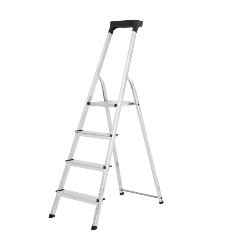 Drabina aluminiowa Bayersystem 4-stopniowa SMART COMPACT BS-DA4 z półką 150kg 1 szt.