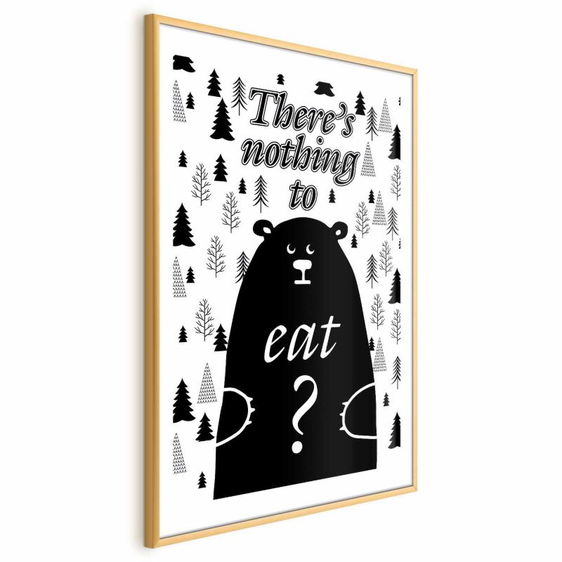Plakat Artgeist Nothing to eat 29,7x42 cm z ramą złotą 1 szt