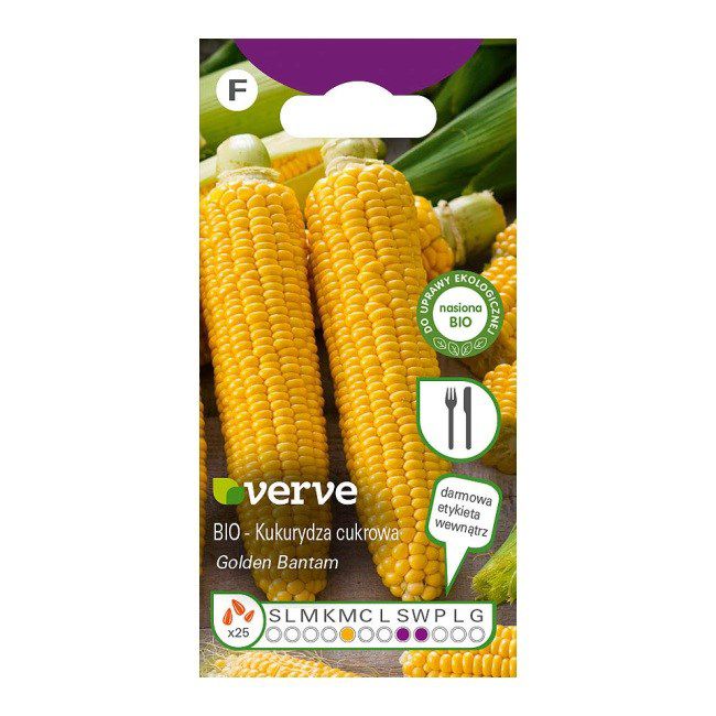 Nasiona Bio kukurydza Golden Bantam Verve