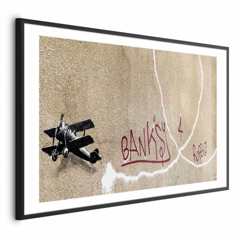 Plakat Artgeist Dwupłatowiec 90x60 cm z ramą czarną 1 szt