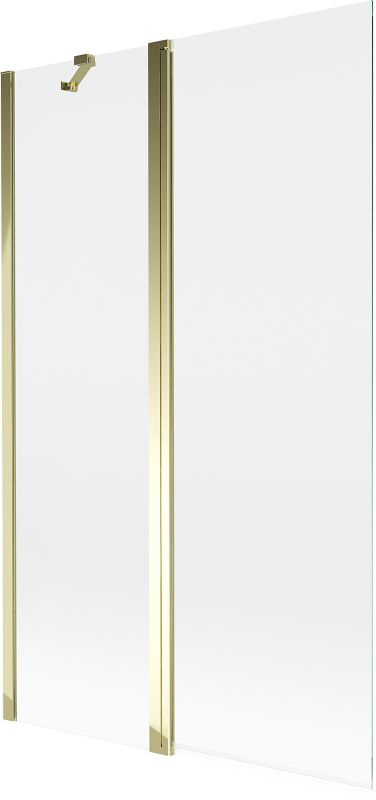 Parawan wannowy dwuskrzydłowy Mexen Mist złoty 110x150 cm 1 szt