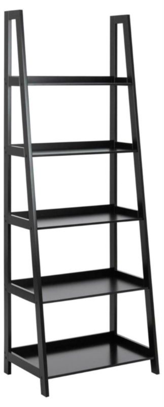Regał drabinka Wally II Actona czarny nowoczesny do salonu i sypialni 180 cm 1 szt.