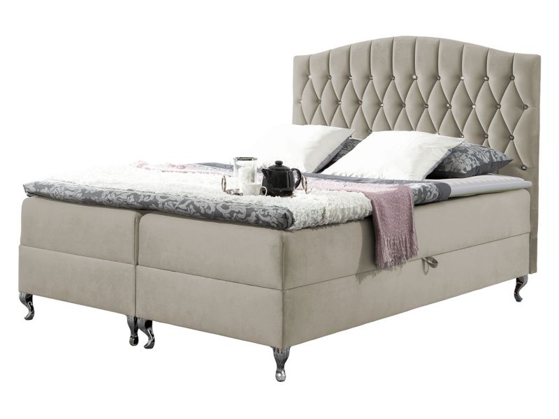 Łóżko kontynentalne MIRJAN 24 Puerto 140x200 jasny beż 1 szt.