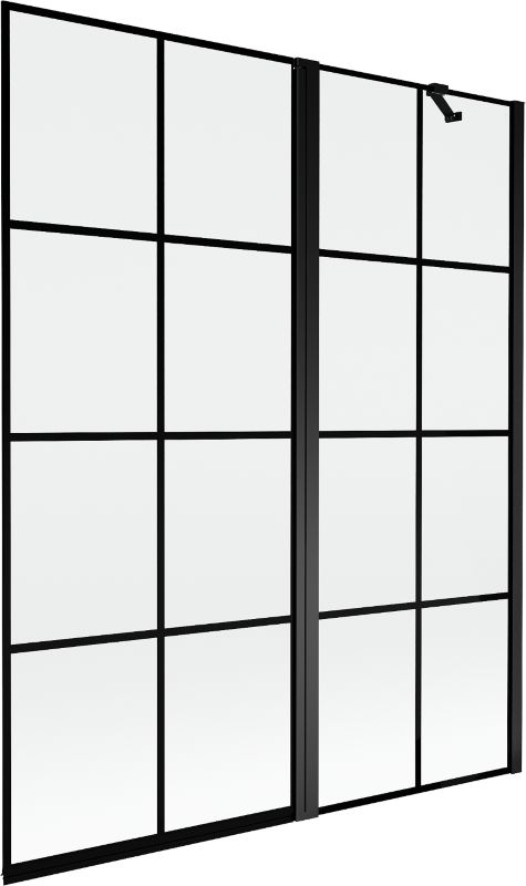 Parawan nawannowy Mexen Mist czarny 140x150 cm 2-skrzydłowy - 8A9-140-011-70-77-P 1 szt.