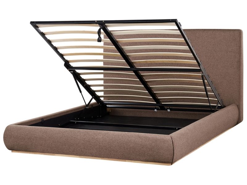Łóżko z pojemnikiem Campagne 160 x 200 cm Ciemnobrązowy 1 szt.