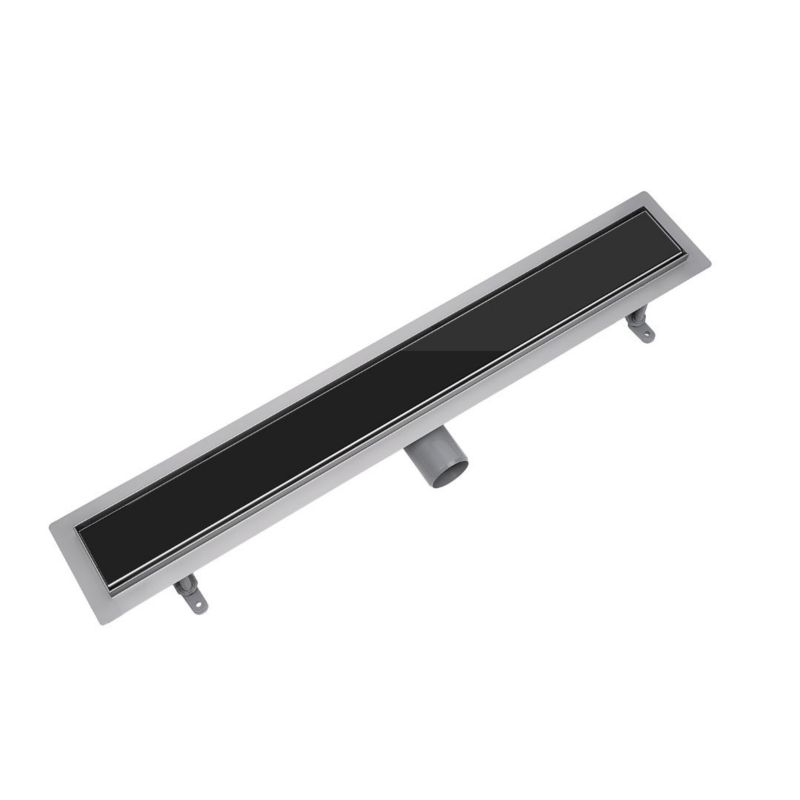 Odpływ liniowy Vogi ruszt czarne szkło 70 cm stalowy 1 szt.