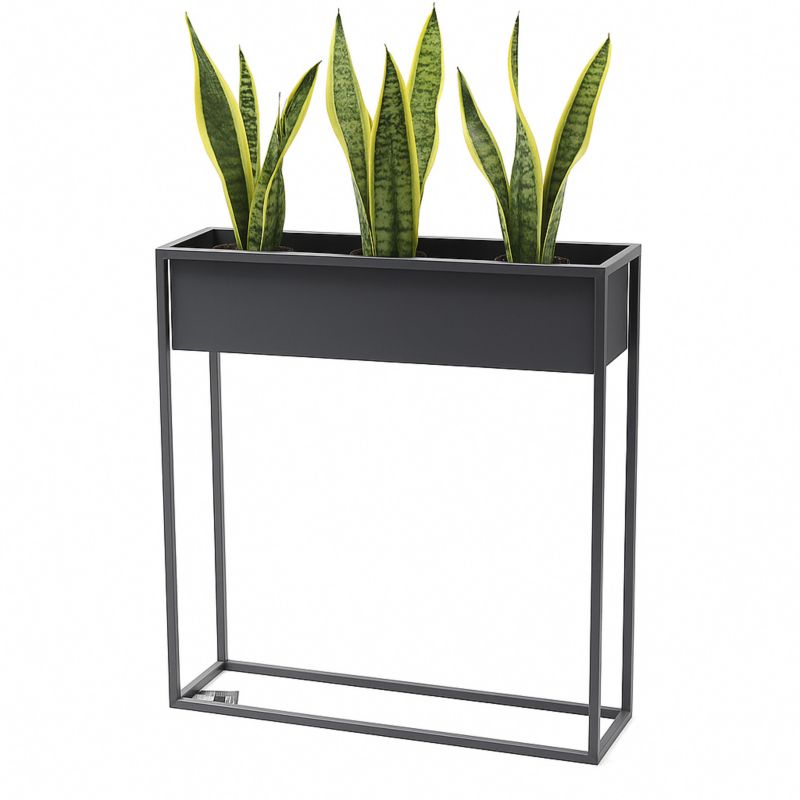 Kwietnik stojący JAKPOL Cubo Loft 80x80 cm metalowy szary 1 szt.