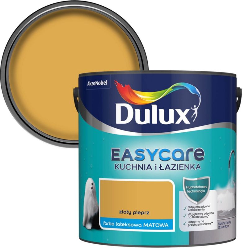 Farba Dulux EasyCare Kuchnia i Łazienka złoty pieprz 2,5 l