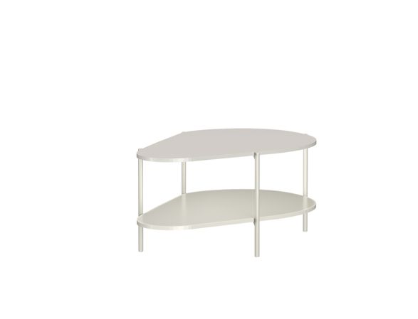 Ława MALUBA 90 cm kaszmir Stolik Owalny z Półką Styl Nowoczesny FURNIDEA 1 szt.