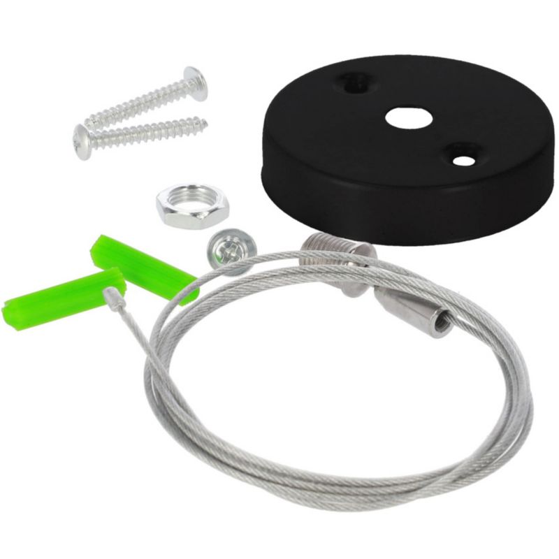 Zestaw do wieszania szyny Edo Meva Pro czarny, system szynowy, EDO777673 1 szt.