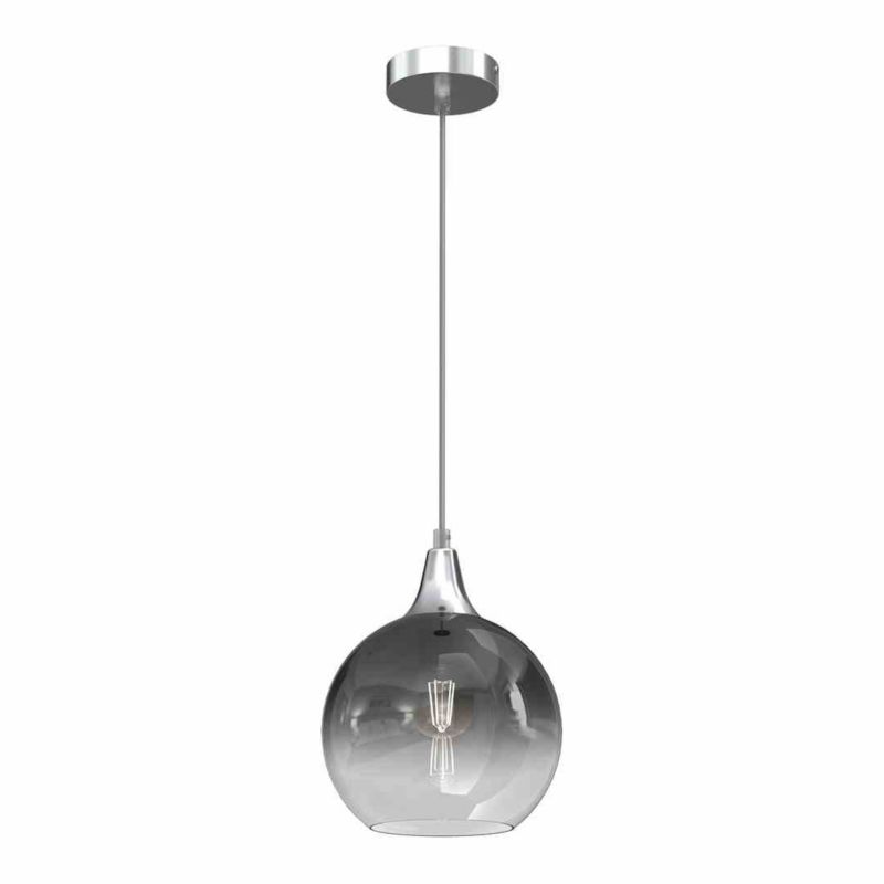 Lampa sufitowa wisząca Milagro Monte 3206 chromowana-dymiona szerokość 20 cm 1xE27 x 60W 1 szt.