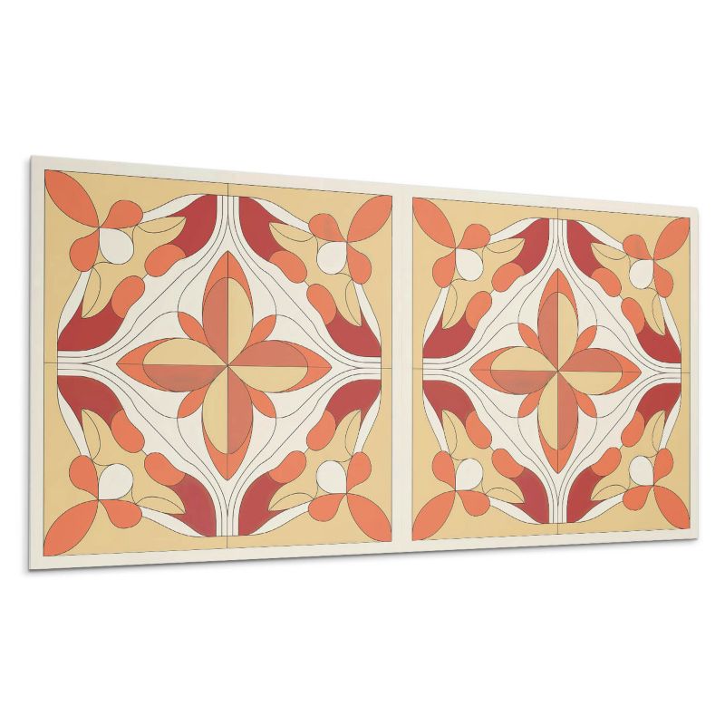 Panel samoprzylepny Wallfluent 100x50 cm Nowoczesny motyw kwiatów w abstrakcyjnym wydaniu 1 szt.