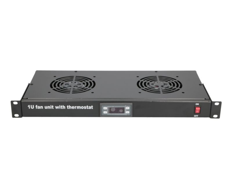 19", 2 wentylatory, z termostatem Extralink Panel wentylatorów undefined