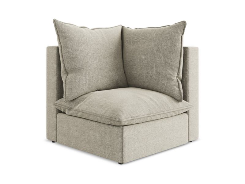 Moduł narożny LaMiaSofa RAVENNA z tkaniny bouclé 90x90 cm kreci 1 szt.