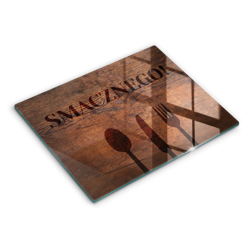 Szklana deska do krojenia Wallfluent 40x52 cm Motyw: Smacznego 1 szt.