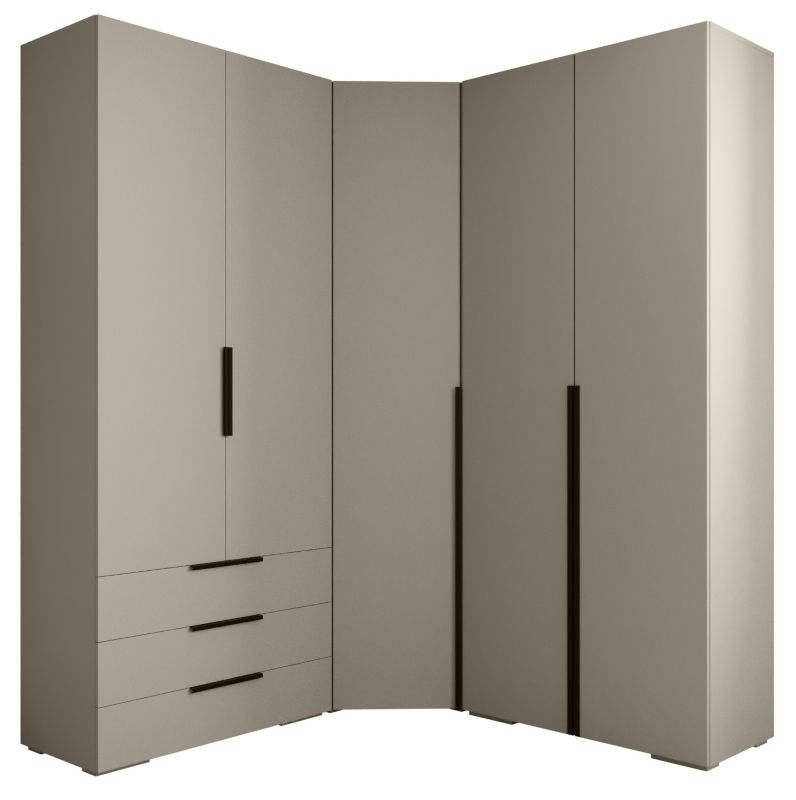 Garderoba wysoka do przedpokoju Abiks INOVA 1 Z1 kaszmir+czarny 1szt.