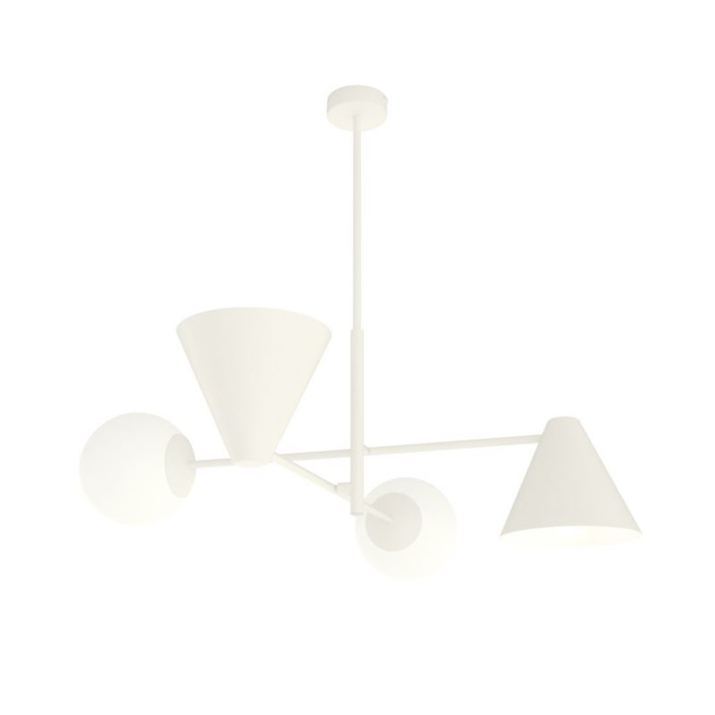 Lampa wisząca Emibig Hermes 0481 biała modernistyczna 4xE14 x 10W 1 szt.