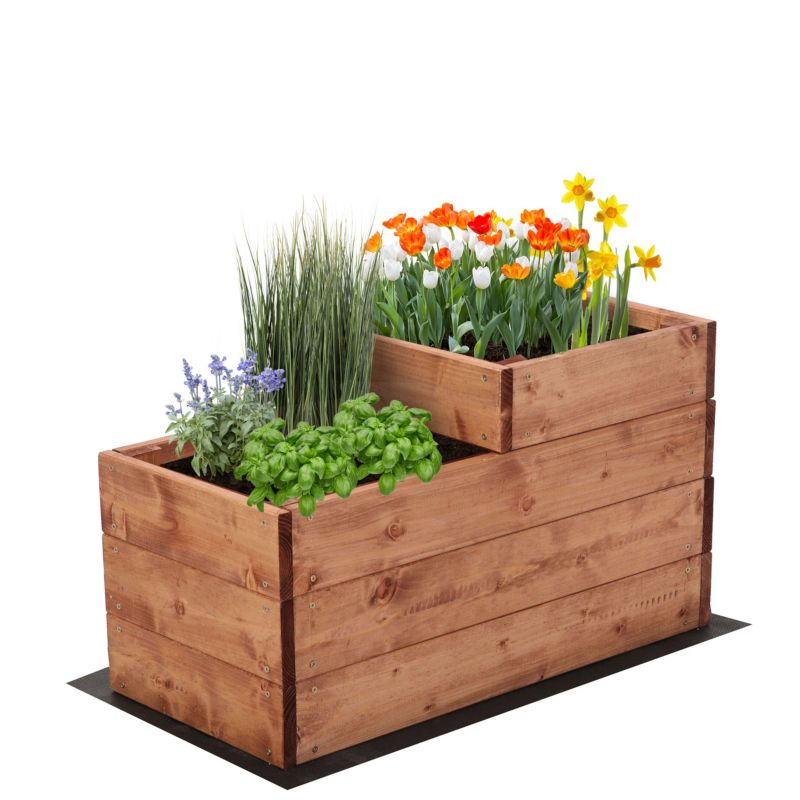 Skrzynia na warzywa MODO24 warzywnik 36x30x63 cm brązowa impregnacja 1 szt.