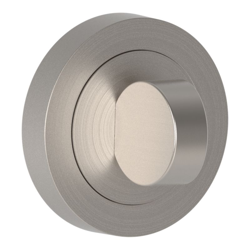 Szyld okrągły GoodHome Minimal WC nikiel satyna