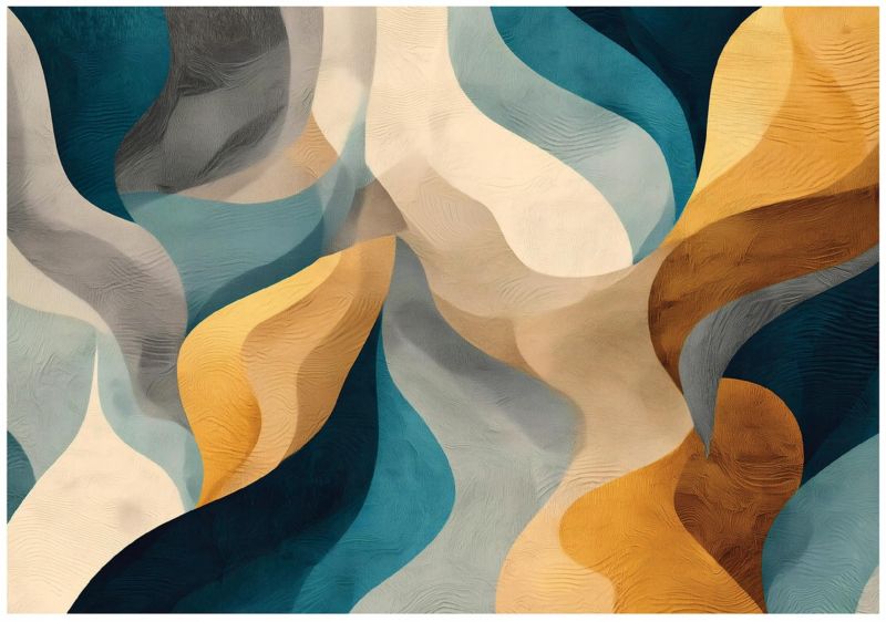 Fototapeta WALLARENA Do Sypialni Salonu Na Flizelinie Art Deco Nowoczesny Abstrakcja Beżowy 350x250 cm 16084VX7 1 szt.