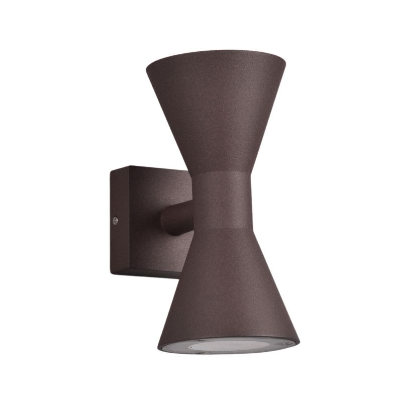 Kinkiet ścienny zewnętrzny Trio Ardas brązowy rdzawy 2 x GU10 x IP44 wym: 20 x 10 x 10 cm - 1 szt.