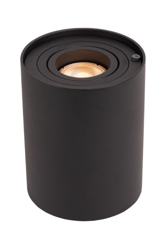 Lampka stołowa Lucide Tube czarna 1 x GU10 x 5W IP20 wym: 12.5 x 9.6 x 9.6 cm metal - 1 szt.