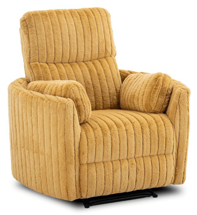 Fotel Wypoczynkowy Raul Mebel Elite Rozkładany z Podnóżkiem Musztardowy 1 szt