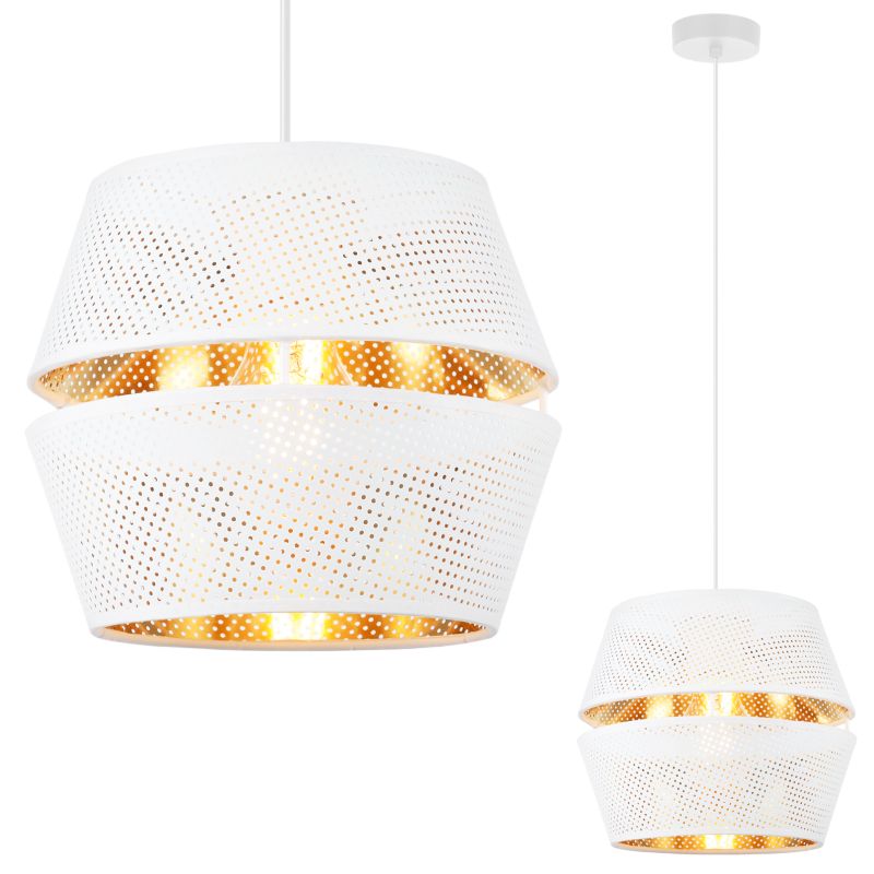 Lampa sufitowa wisząca Light Home LH Asti Duo 1x E27 60W biały podstawa biała 1szt.