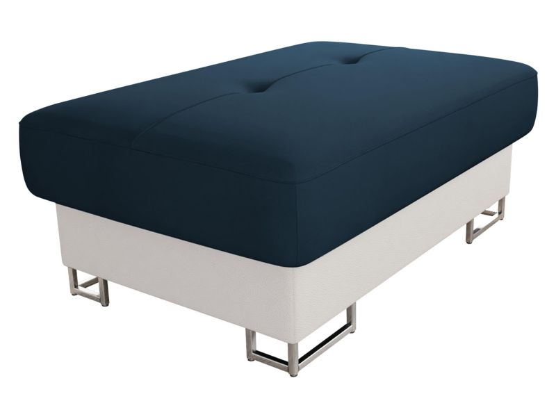 Pufa MIRJAN 24 Cotere biała ekoskóra/szafirowy 1 szt.