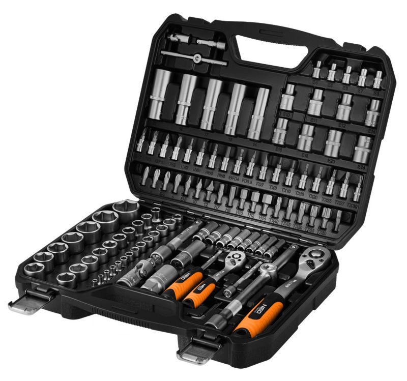 Zestaw kluczy nasadowych Neo Tools 1/2", 1/4" CrV 110 elementów 1 kpl.