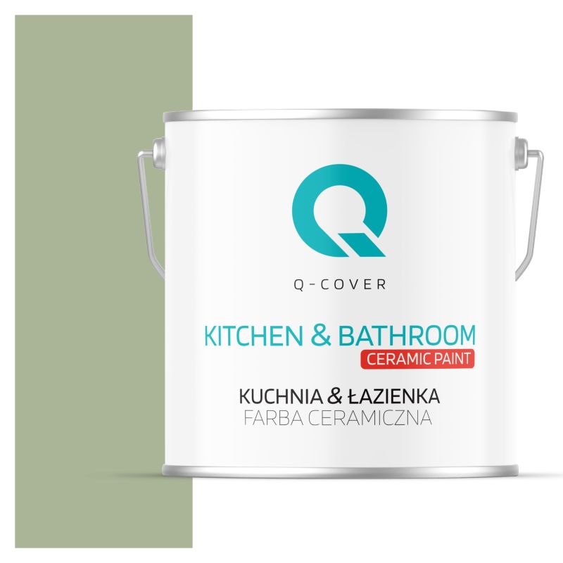 Farba Ceramiczna Kuchnia & Łazienka Q-Cover Zielony H2143 Głęboki Mat 5L