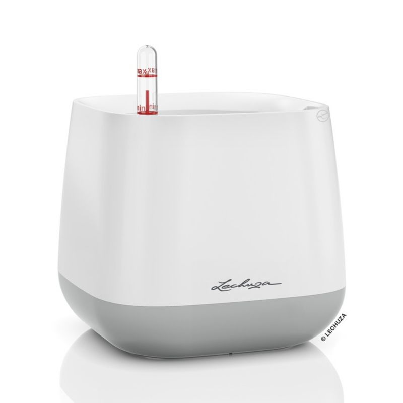 Doniczka Lechuza Do Domu Ogrodu YULA biało-szara 1 szt