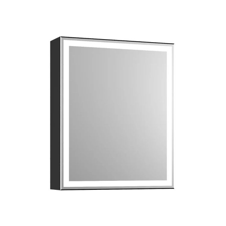 Szafka łazienkowa z lustrem KROFAM NEO 52 cm czarny mat z oświetleniem LED 1 szt