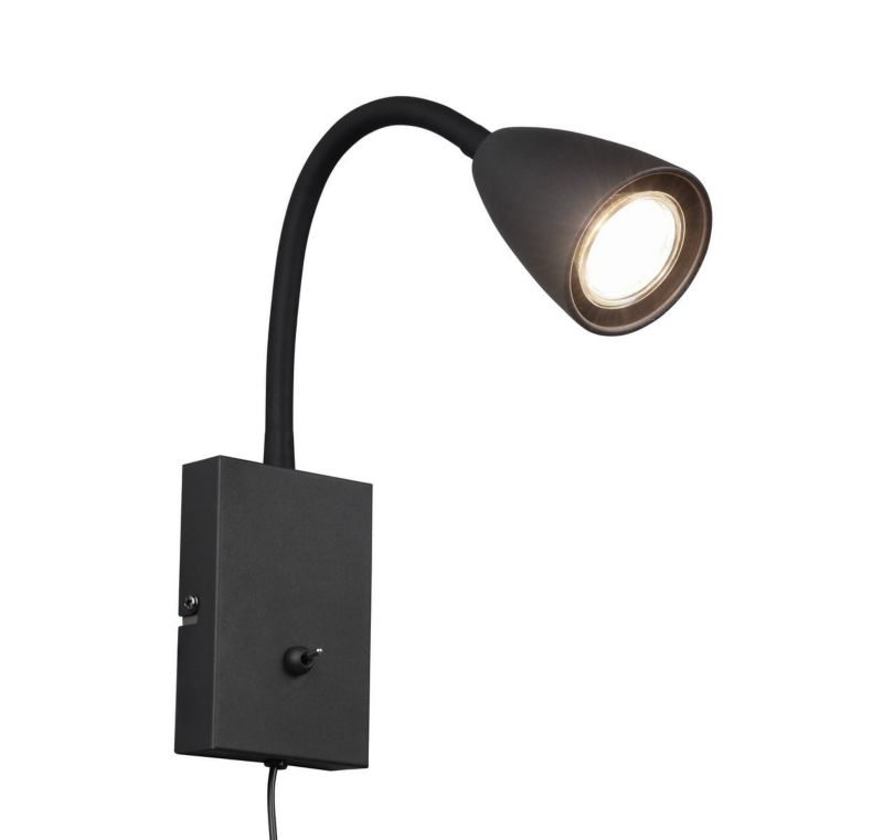 Kinkiet ścienny Trio Wanda czarny 1 x GU10 x IP20 wym: 23,5 x 8,5 x 8,5 cm - 1 szt.