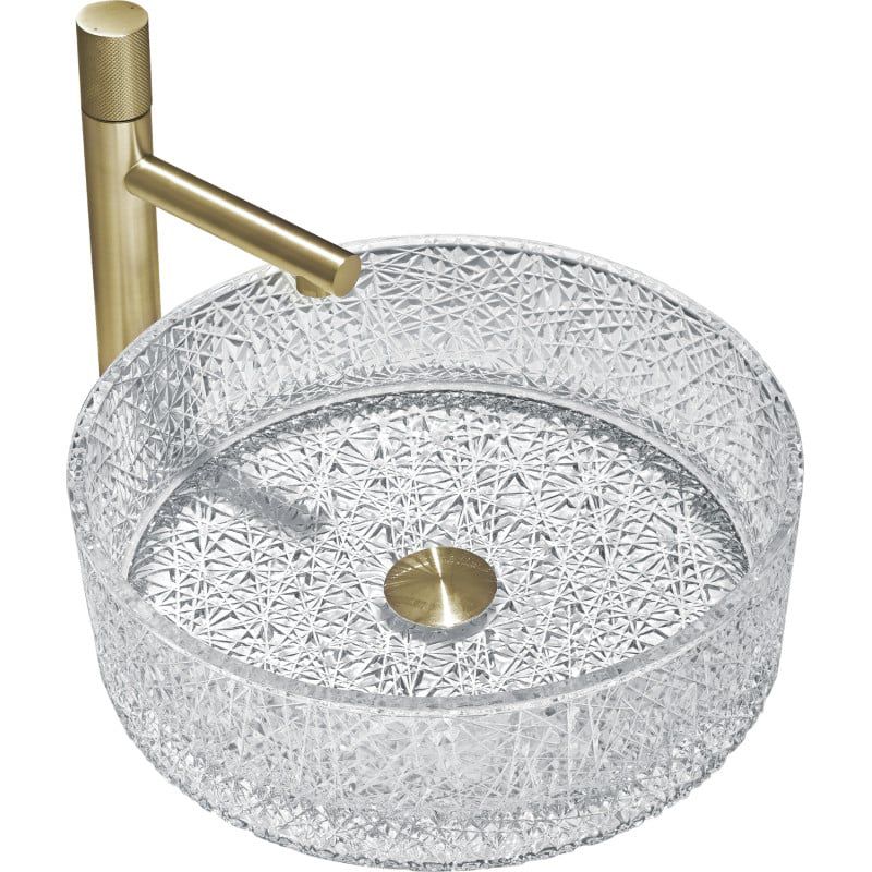 Szklana Umywalka nablatowa Mexen Dema transparent 39x39 cm 1 szt.