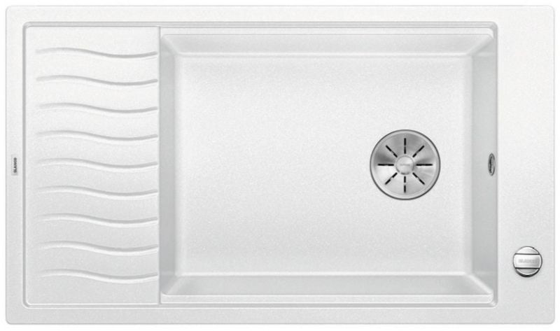 Zlewozmywak granitowy Blanco Elon XL 8 S, 86x50 cm, biały, odwracalny, Silgranit, 1 szt.