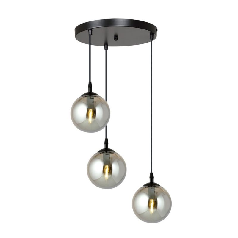 Lampa sufitowa Emibig Cosmo czarna-grafit wym: 100 x 40 x 40 cm 3xE14 x 10W 1 szt.