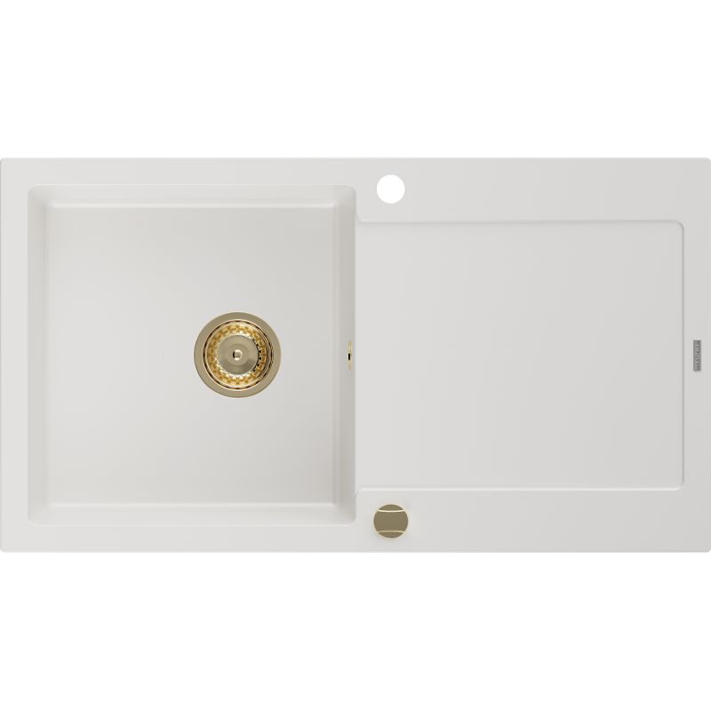 Zlewozmywak wpuszczany Mexen Leo 1-komorowy biały 900x500 mm - 6501901010-20-B 1 szt.